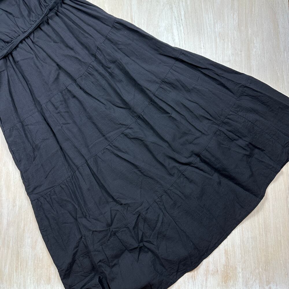 Baltic Born Black Maxi Dress 1XL Puff Sleeve Tiered Cottagecore Romantic Praire - Picture 13 of 13